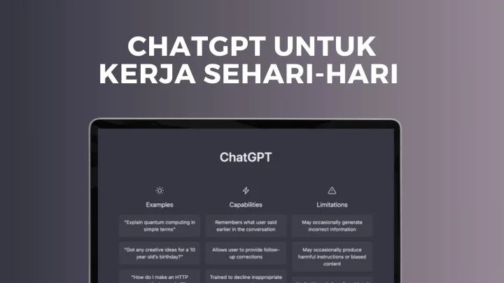 Menggunakan chatGPT untuk pekerjaan sehari-hari